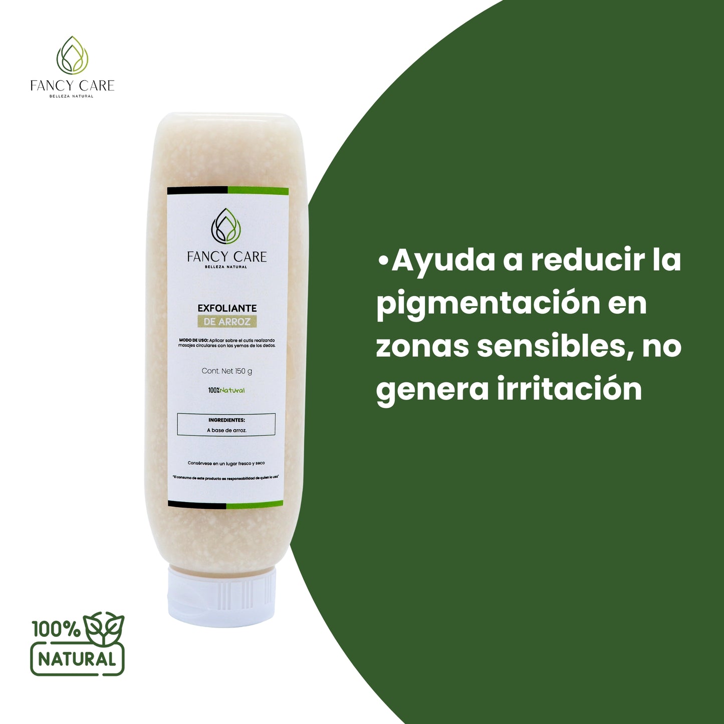 Gel exfoliante de arroz